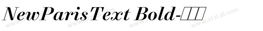 NewParisText Bold字体转换 NewParisText Bold字体转换
